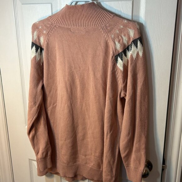 michel studio collection Chic pink Sweater with fuzzy Geometric Pattern size 2X - Picture 7 of 7